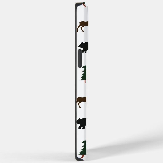 Bären und Elch Monogram Naturkabine Rustikal Case-Mate iPhone Hülle (Rückseite / Rechts)