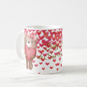 Bären und Herz, Kaffeetasse, Valentinsgeschenk Kaffeetasse (Vorderseite Links)