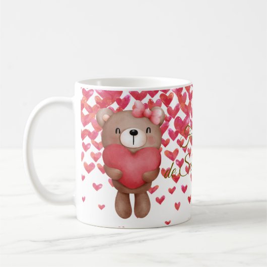 Bären und Herz, Kaffeetasse, Valentinsgeschenk Kaffeetasse (Links)