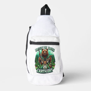 Bären und Hirsche auf Hochtouren Crossbody Bag