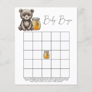 Bären und Honig - Baby Dusche Bingo Spiel