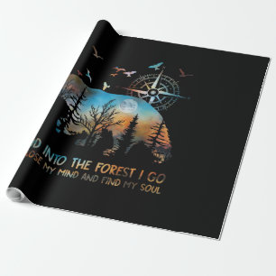 Bären und in den Wald gehe ich, um meinen Geist zu Geschenkpapier