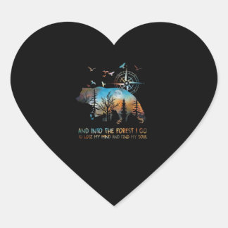 Bären und in den Wald gehe ich, um meinen Geist zu Herz-Aufkleber