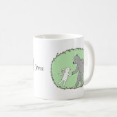 Bären und Kaninchen tanzen individuelle Name Kaffeetasse (VorderseiteRechts)