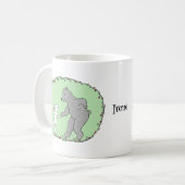 Bären und Kaninchen tanzen individuelle Name Kaffeetasse (Vorderseite Links)