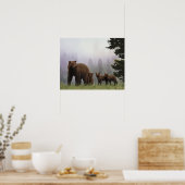 Bären und Knochen Poster (Küche)