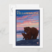 Bären und Krub - West-Gelbstein, Montana Postkarte (Vorne/Hinten)