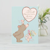 Bären- und Maus-Kinder zum Geburtstag Einladung (Stehend Vorderseite)