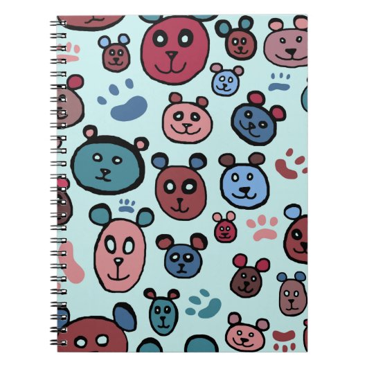 Bären und Prints Notizblock (Vorderseite)