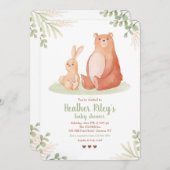 Bären- und SonnenBaby-Dusche Einladung (Vorne/Hinten)