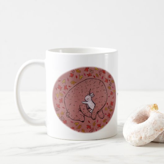 Bären und Sonnenkuchen Gemütlich am Zuhause indivi Kaffeetasse (Mit Donut)