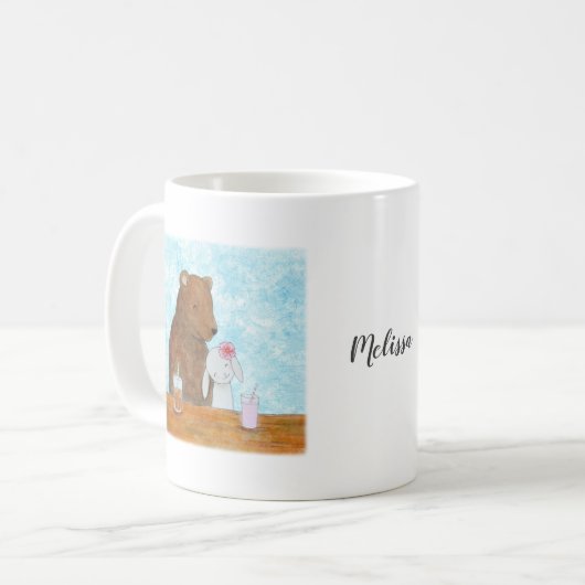 Bären und Sonnenschein am Picnic Niedlich Couple I Kaffeetasse (Vorderseite Links)