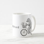 Bären und Sonnenschein auf dem Fahrrad Individuell Kaffeetasse (VorderseiteRechts)