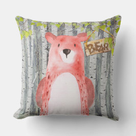 Bären- Waldfreunde - Aquarellbilder Kissen