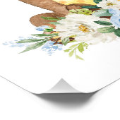 Bären, Waldtiere, Boho, Blume Fotodruck (Ecke)