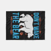 Bären - Weck den Bären nicht Fleecedecke (Vorderseite (Horizontal))