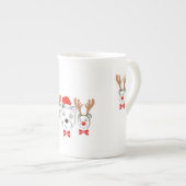 Bären Weihnachts-Knochen-China Tasse (Vorderseite Rechts)
