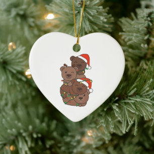 Bären Weihnachtsbaum Weihnachtstiere Bären Keramik Ornament