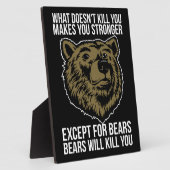 Bären werden dich umbringen - Funny Novelty Fotoplatte (Seite)