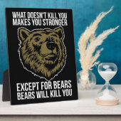 Bären werden dich umbringen - Funny Novelty Fotoplatte (Seite)