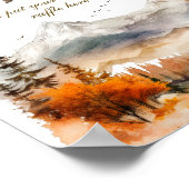 Bärenabenteuer Fall Mountain Windeln Babydusche Poster (Ecke)