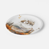 Bärenabenteuer Fall Neutrale Babydusche Pappteller (Schrägansicht)