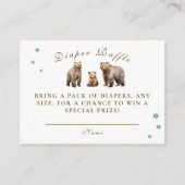 Bärenabenteuer Winter Mountains Windeln Raffle Begleitkarte (Vorderseite)