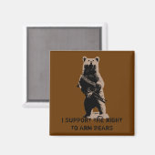 Bärenarme Grizzlybär Magnet (Vorderseite/Rückseite)