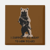 Bärenarme Grizzlybär Magnet (Vorne)