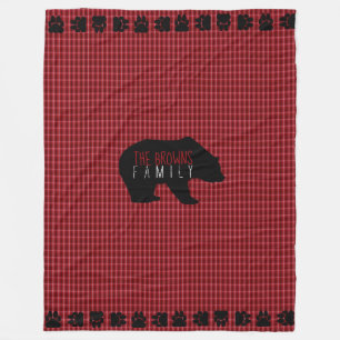 Bärenart Kariert Fleecedecke