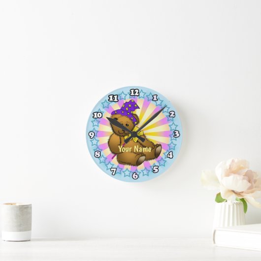 Bärenassistent Runde Wanduhr (Zuhause)
