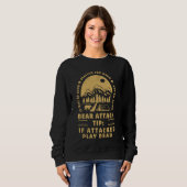 Bärenattacken Tipp Funny Camping Wandern im Val Pi Sweatshirt (Vorne ganz)