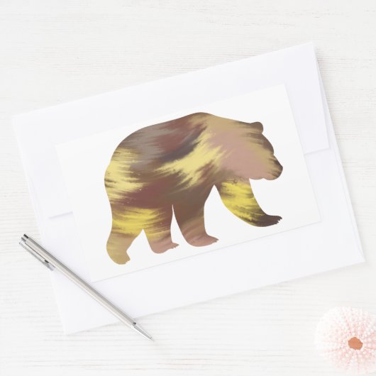 Bärenaufkleber im Acrylstil Rechteckiger Aufkleber (Umschlag)