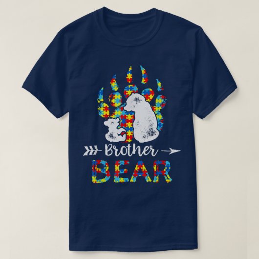 Bärenautismus-Bewusstsein T-Shirt (Design vorne)