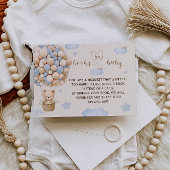 Bärenballon Babyduschbücher für Babykarten Begleitkarte