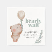 Bärenballon Bearly Wait Neutral Dusche Napkins Serviette (Vorderseite)