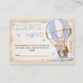 Bärenballons Blue Boho Diaper Raffle Begleitkarte (Vorderseite)