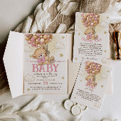 Bärenballons Boho Beige Pink Buchanfrage Begleitkarte