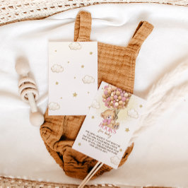 Bärenballons Boho Beige Pink Buchanfrage Begleitkarte