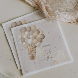 Bärenballons Braun-Neutral-Babydusche Serviette