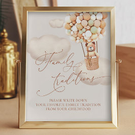 Bärenballons Lieblings-Familientraditionen Untersc Fotodruck