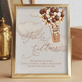 Bärenballons Lieblings-Familientraditionen Untersc Fotodruck