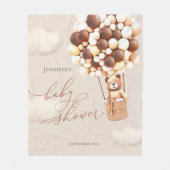 Bärenballons - Neutral-Virtual-Shower-Hintergrund- Fleecedecke (Vorderseite)