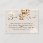 Bärenballons Neutrale Babyduschbücher für Baby Begleitkarte (Vorderseite)