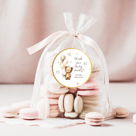 Bärenballons Neutrale Niedliche Babydusche Danke Runder Aufkleber