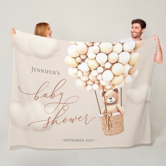 Bärenballons - neutraler virtueller Duschvorhang Fleecedecke (Beispiel)