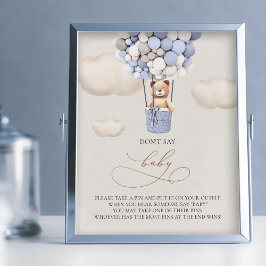 Bärenballons - Sagen Sie nicht BABY - Unterschreib Fotodruck