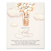 Bärenballons - Sagen Sie nicht BABY - Unterschreib Fotodruck (Vorne)