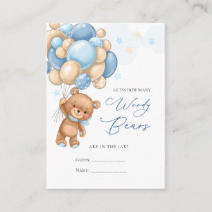 Bärenballons schätzen, wie viele Bären sich im Jar Begleitkarte