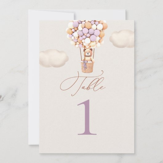 Bärenballons-Tischnummer (Vorderseite)